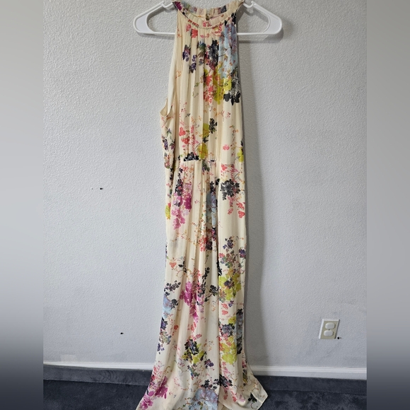 TED BAKER London Cream Attavia Summer Bloom Print Maxi, Size 3 - Picture 3 of 16